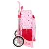 Mokyklinė kuprinė su ratukais Minnie Mouse Naive Rožinė 33 x 42 x 14 cm