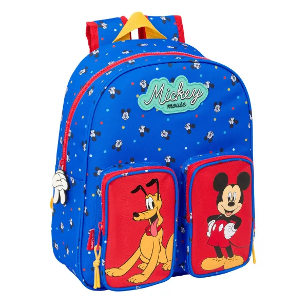 Школьный рюкзак Mickey Mouse Clubhouse Good day Синий 28 x 34 x 10 cm
