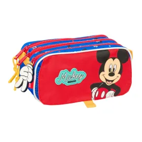 Тройной пенал Mickey Mouse Clubhouse Good day Синий 21,5 x 10 x 8 cm