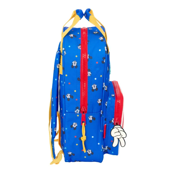 School Bag Mickey Mouse Clubhouse Good day Blue 20 x 28 x 8 cm