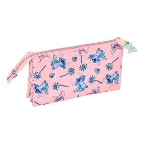 Kolmilokeroinen laukku Lilo & Stitch Beach Pinkki 22 x 12 x 3 cm