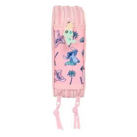 Школьный пенал с аксессуарами Lilo & Stitch Beach Розовый 12,5 x 19,5 x 5,5 cm 37 Предметы