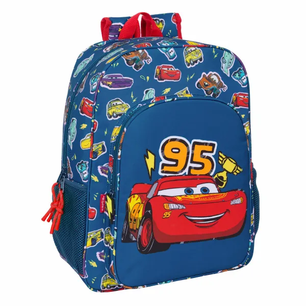 Школьный рюкзак Cars Racing Тёмно Синий 33 x 42 x 14 cm
