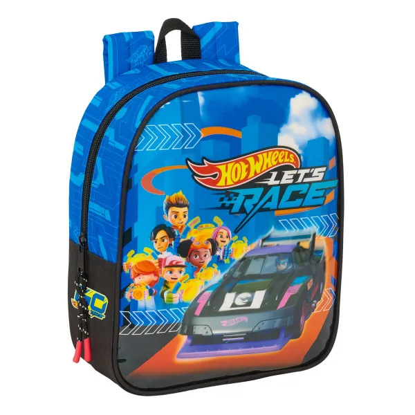 Koululaukku Hot Wheels Let's race Sininen Musta 22 x 27 x 10 cm