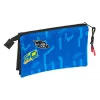 Trīsvietīgs futrālis Hot Wheels Let's race Zils Melns 22 x 12 x 3 cm