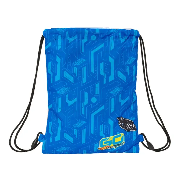 Сумка-рюкзак на веревках Hot Wheels Let's race Синий Чёрный 26 x 34 x 1 cm