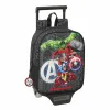 Mokyklinė kuprinė su ratukais The Avengers Vendetta Juoda 22 x 27 x 10 cm