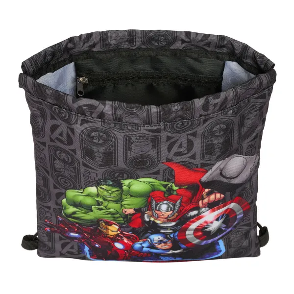 Сумка-рюкзак на веревках The Avengers Vendetta Чёрный 26 x 34 x 1 cm