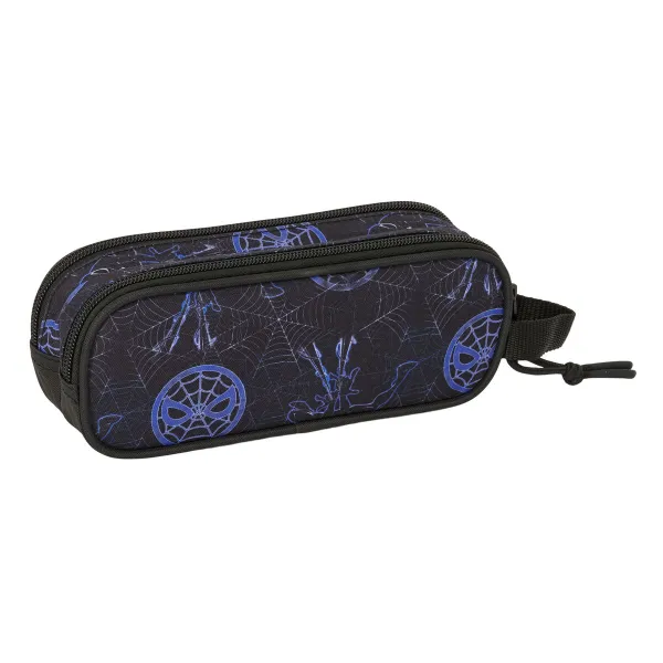 Divkāršs futrālis Spider-Man Attack Melns 21 x 8 x 6 cm