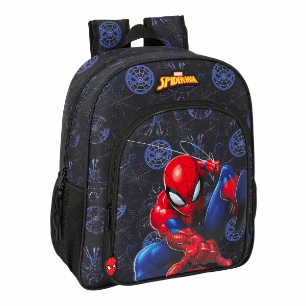 Школьный рюкзак Spider-Man Attack Чёрный 32 x 38 x 12 cm