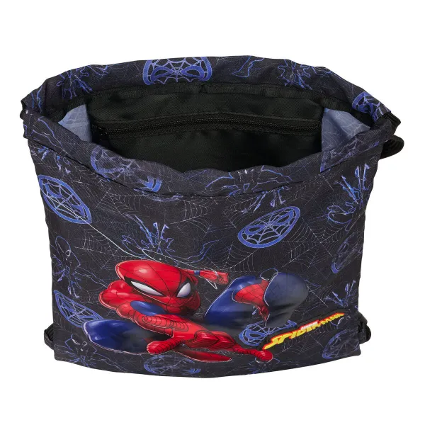 Kuprinė su virvutėmis Spider-Man Attack Juoda 26 x 34 x 1 cm