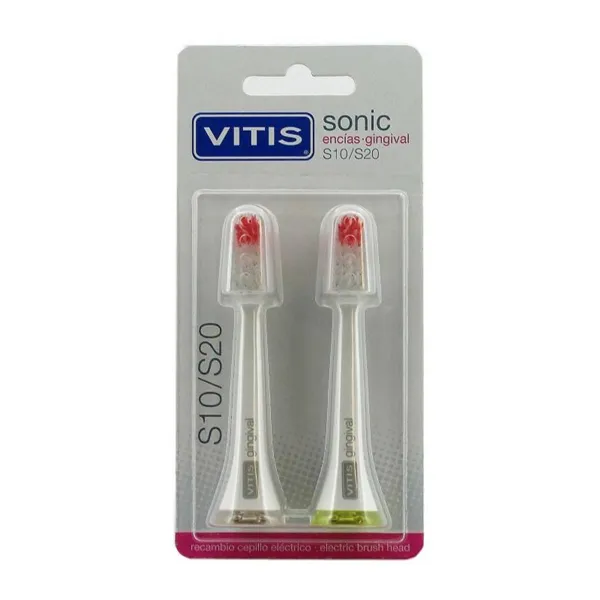 Vitis Spare Part Electric Toothbrush For Delicate Gums 2 Units