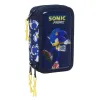Penālis ar vietu trim zīmuļiem Sonic City Zils 12,5 x 19,5 x 5,5 cm 37 Daudzums