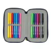 Penālis ar vietu trim zīmuļiem Sonic City Zils 12,5 x 19,5 x 5,5 cm 37 Daudzums