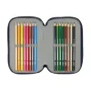 Penālis ar vietu trim zīmuļiem Sonic City Zils 12,5 x 19,5 x 5,5 cm 37 Daudzums