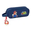 Dvigubas penalas Super Mario Trick Raudona Tamsiai mėlyna 21 x 8 x 6 cm