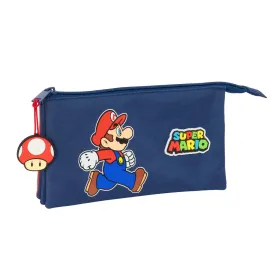 Kolmilokeroinen laukku Super Mario Trick Punainen Tummansininen 22 x 12 x 3 cm