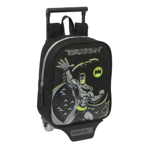 Mokyklinė kuprinė su ratukais Batman Game over Juoda 22 x 27 x 10 cm