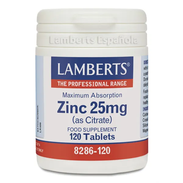 Lamberts Citrato De Zinc 25 Mg 120 Caps