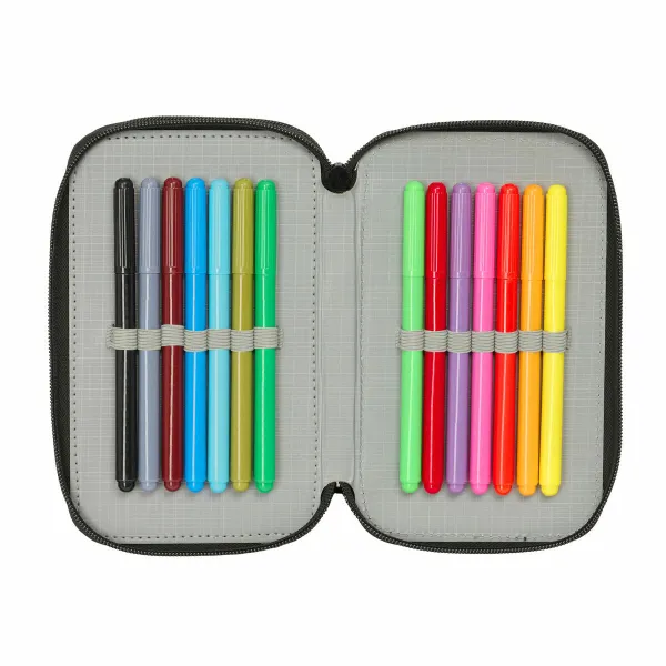 Penālis ar vietu trim zīmuļiem One Piece Pirates Melns 12,5 x 19,5 x 5,5 cm 37 Daudzums