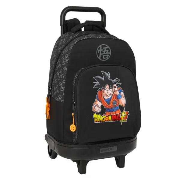 Mokyklinė kuprinė su ratukais Dragon Ball Combat Juoda 33 x 45 x 22 cm