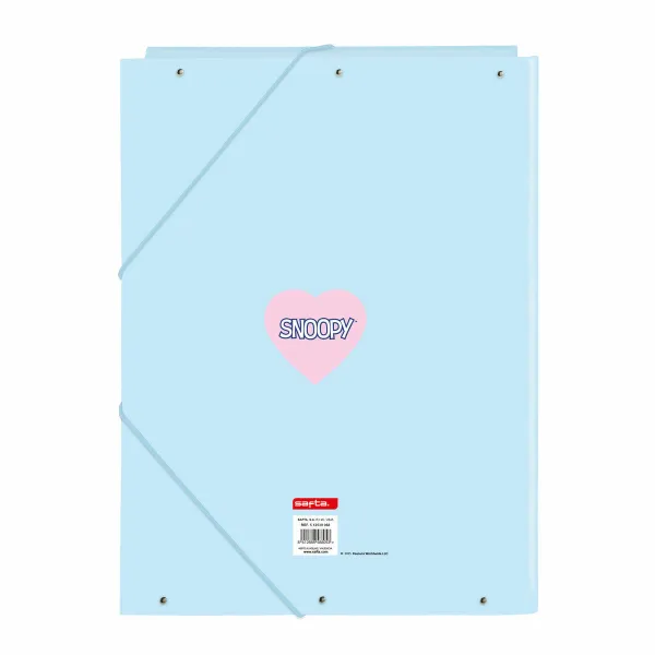 Ring binder Snoopy Love Blue A4 26 x 33.5 x 2.5 cm