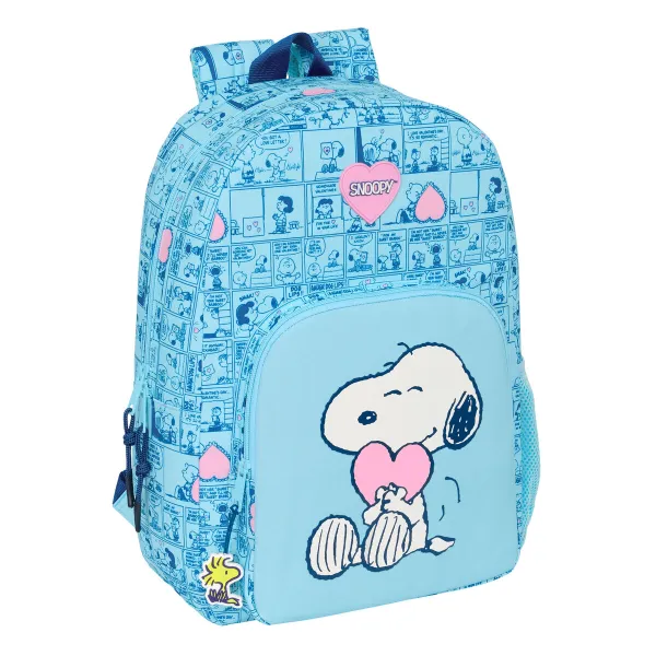 Kooliseljakott Snoopy Love Sinine 30 x 46 x 14 cm