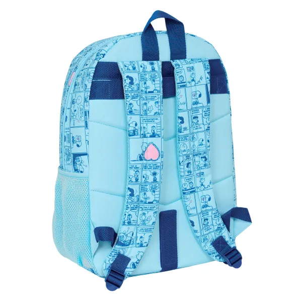 School Bag Snoopy Love Blue 30 x 46 x 14 cm