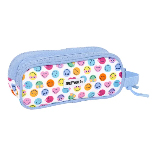 Double Carry-all Smiley Joyful Multicolour Light Blue 21 x 8 x 6 cm