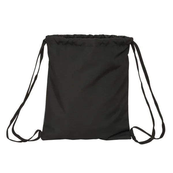 Сумка-рюкзак на веревках BlackFit8 Old school Чёрный Серый 35 x 40 x 1 cm