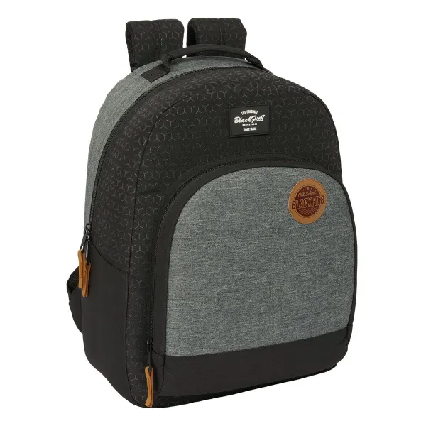 Школьный рюкзак BlackFit8 Old school Чёрный Серый 32 x 42 x 15 cm