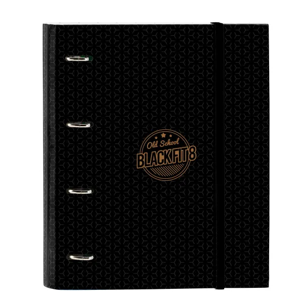 Žiedinis segtuvas BlackFit8 Old school Juoda Pilka 27 x 32 x 3.5 cm