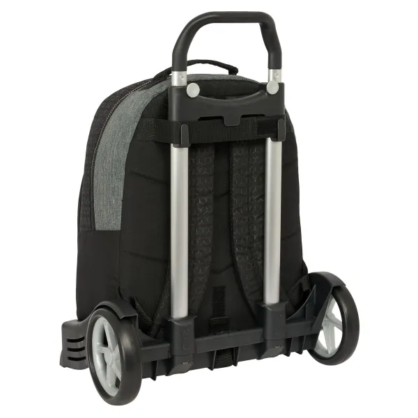 Школьный рюкзак с колесиками BlackFit8 Old school Чёрный Серый 32 x 42 x 15 cm