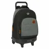 School Rucksack with Wheels BlackFit8 Old school Black Grey 33 x 45 x 22 cm