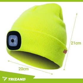 Зимняя шапка с фонариком - желтая Trizand 22664