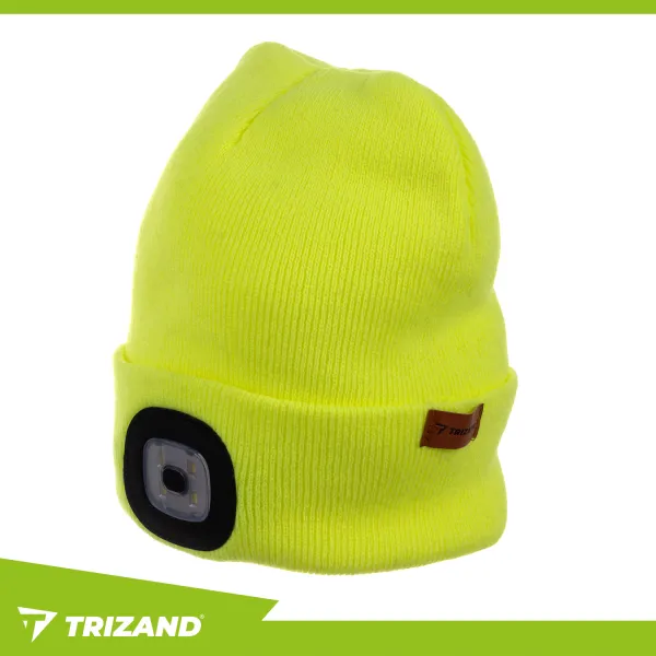 Зимняя шапка с фонариком - желтая Trizand 22664