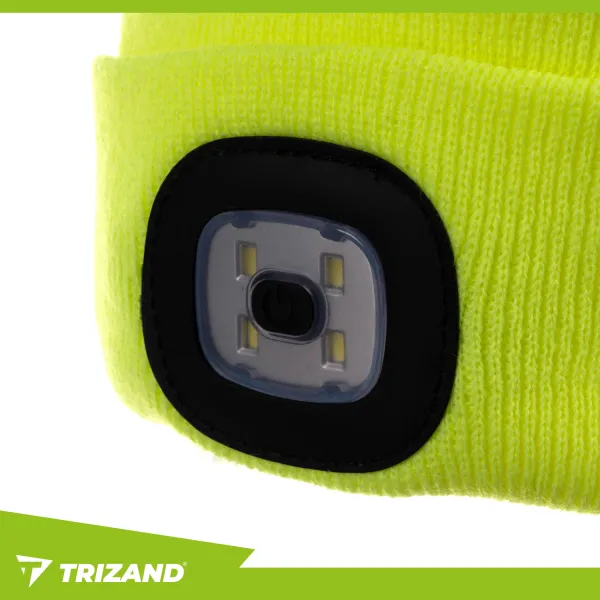 Зимняя шапка с фонариком - желтая Trizand 22664