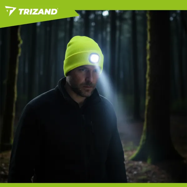Зимняя шапка с фонариком - желтая Trizand 22664