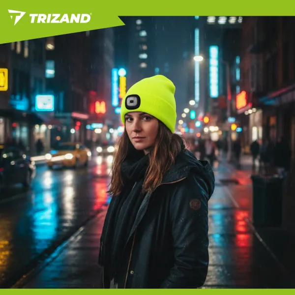 Зимняя шапка с фонариком - желтая Trizand 22664