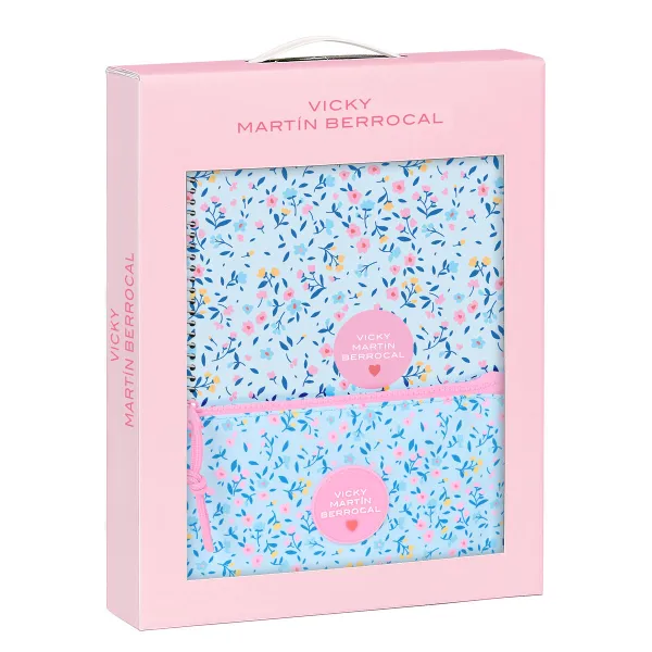 Stationery Set Vicky Martín Berrocal Paraíso Blue Pink 2 Pieces