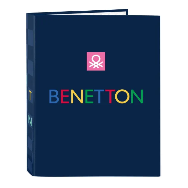 Žiedinis segtuvas Benetton Damero Tamsiai mėlyna A4 26.5 x 33 x 4 cm
