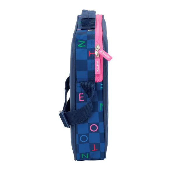 Школьный рюкзак Benetton Damero Тёмно Синий 38 x 28 x 6 cm