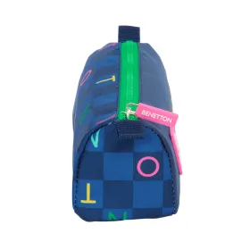 Holdall Benetton Damero Navy Blue 21 x 8 x 7 cm