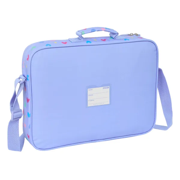 Koululaukku Benetton Lila Liila 38 x 28 x 6 cm