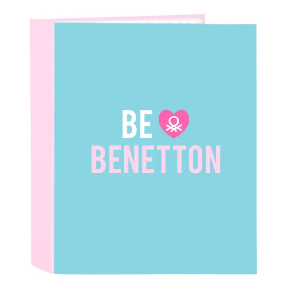 Ring binder Benetton Unique Pink Turquoise A4 27 x 33 x 6 cm