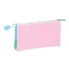 Kolmilokeroinen laukku Benetton Unique Pinkki Turkoosi 22 x 12 x 3 cm