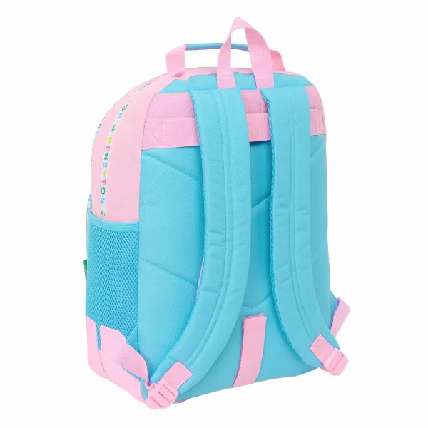 Школьный рюкзак Benetton Unique Розовый бирюзовый 32 x 42 x 15 cm