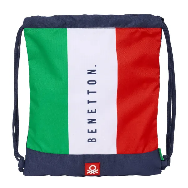 Сумка-рюкзак на веревках Benetton Flag Тёмно Синий 35 x 40 x 1 cm