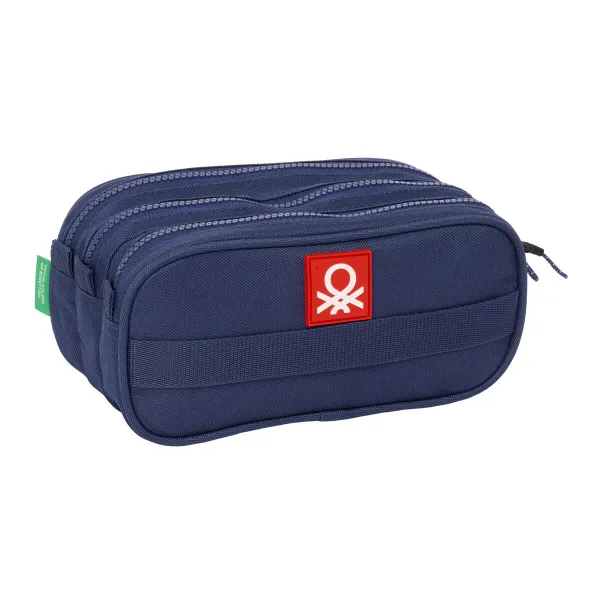 Trīsvietīgs futrālis Benetton Flag Tumši Zils 21,5 x 10 x 8 cm