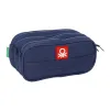 Trīsvietīgs futrālis Benetton Flag Tumši Zils 21,5 x 10 x 8 cm